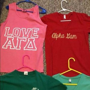 Love Alpha Gamma Delta Pink Tank